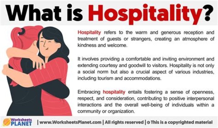 What is the definition of being hospitable?